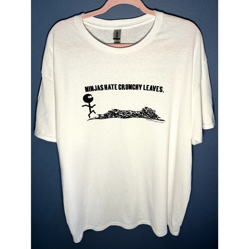 GILDAN HEAVY COTTON MENS CUSTOM GRAPHIC SHORT SLEEVE WHITE T-SHIRT SIZE XL - Picture 3 of 7